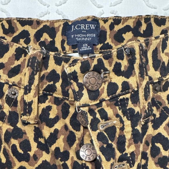 Jcrew preloved leopard print jeans - Picture 3 of 5